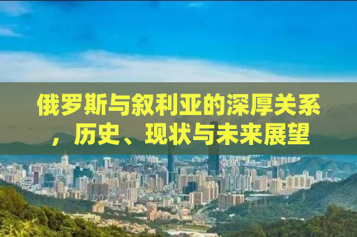 俄罗斯与叙利亚的深厚关系，历史、现状与未来展望