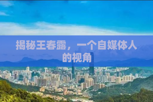 揭秘王春露，一个自媒体人的视角