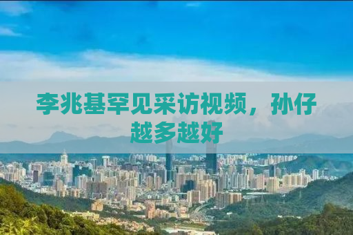 李兆基罕见采访视频，孙仔越多越好
