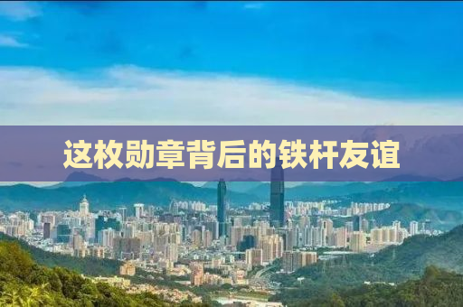 这枚勋章背后的铁杆友谊