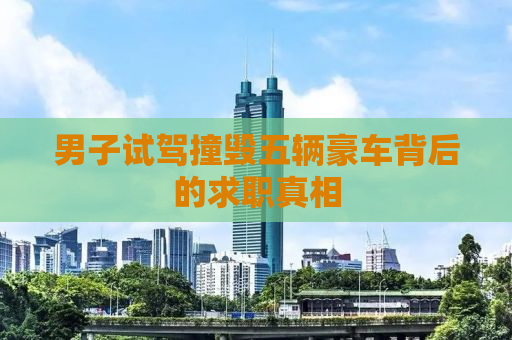 男子试驾撞毁五辆豪车背后的求职真相