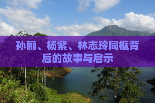 孙俪、杨紫、林志玲同框背后的故事与启示