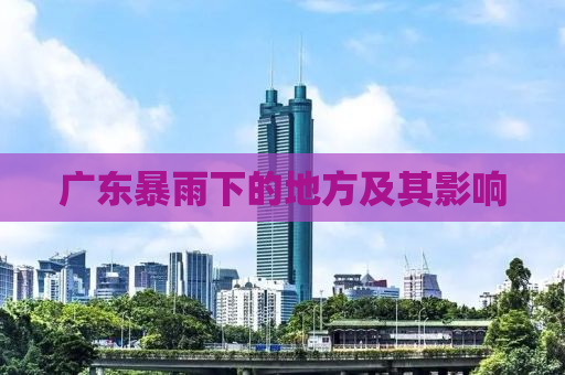 广东暴雨下的地方及其影响