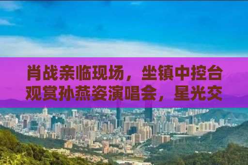 肖战亲临现场，坐镇中控台观赏孙燕姿演唱会，星光交汇之夜