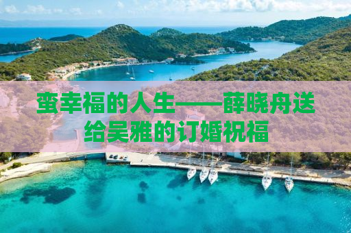 蛮幸福的人生——薛晓舟送给吴雅的订婚祝福