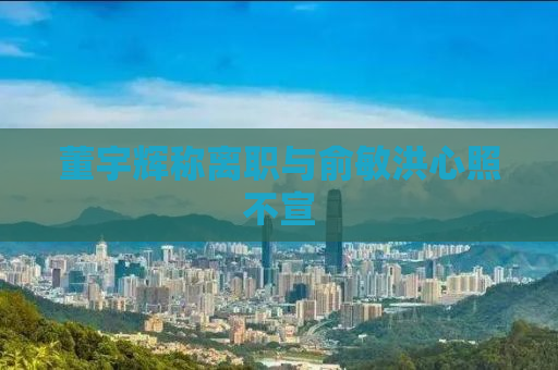 董宇辉称离职与俞敏洪心照不宣