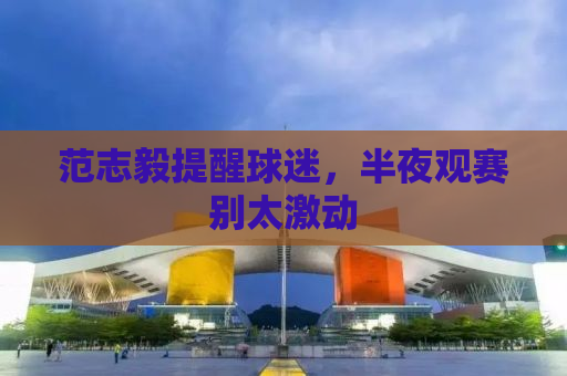 范志毅提醒球迷，半夜观赛别太激动