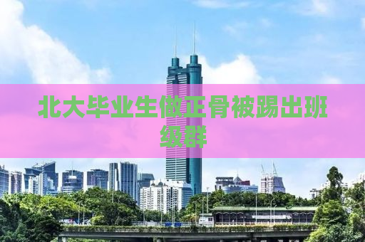 北大毕业生做正骨被踢出班级群