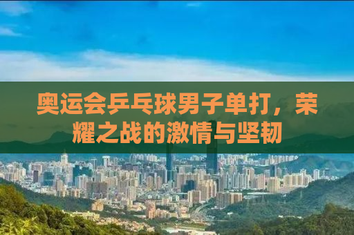奥运会乒乓球男子单打，荣耀之战的激情与坚韧